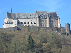 Castle of Vianden, view from the city.