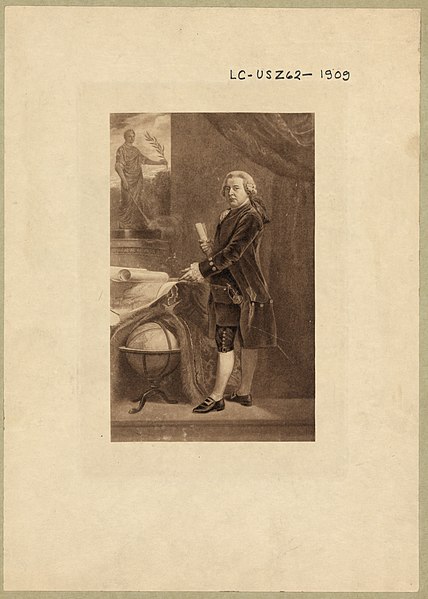 File:Vice-President John Adams, full-length portrait, standing next to globe, facing left, holding document LCCN96521720.jpg