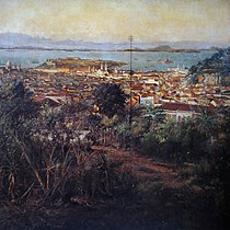 Study for the Panorama of Rio de Janeiro - Ilha das Cobras and Morro de Santo Antônio, c. 1885. National Museum of Fine Arts