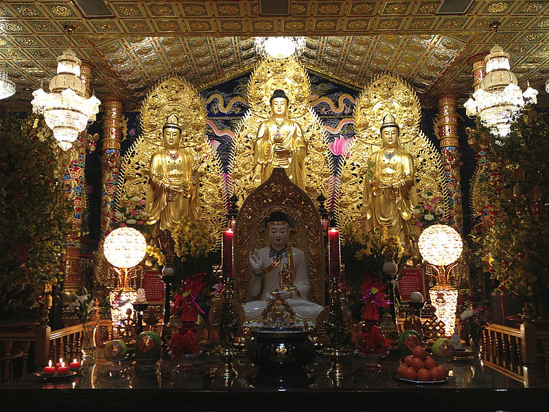 File:Vietnamese Buddhist temple main altar.jpg