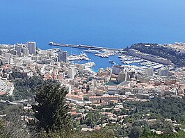 Gezicht op de Monte Carlo vanuit La Turbie