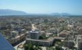 מראה מהעיר ולורה באלבניה לעבר האי סזני במצר אוטרנטו
