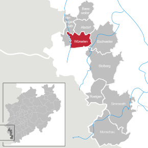 Poziția localității Würselen
