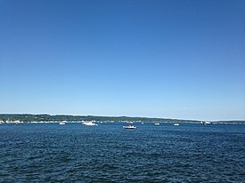 Greilickville on the shore of Grand Traverse Bay, from Traverse City