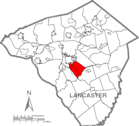 West Lampeter Township'in Konumu