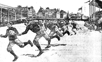"[Charles] Widman of Michigan, Pursued by Chicago Players, Runs for Glory and a Touchdown" Widman's TD run.png