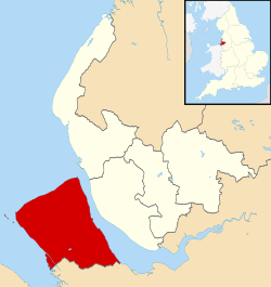 Wirral shown within Merseyside