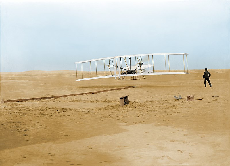 File:Wright First Flight 1903Dec17 (full restore 115, colorized).jpg