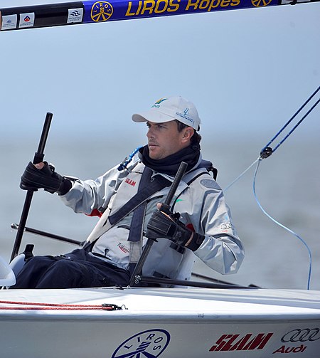 Xx1111 - Daniel Fitzgibbon sailing - 3b - 2011 ISAF Sailing World Cup action photo.jpg