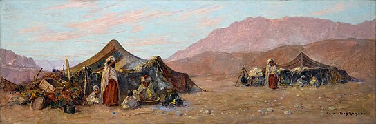 Campement nomade dans le sud Algérien - Eugène Deshayes - Musée des Beaux Arts de Narbonne