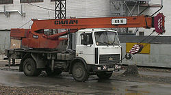 A MAZ-5337 with crane superstructure, 2008