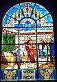 Milizac : église Saint-Pierre-et-Saint-Paul, vitrail Jésus ressuscite la fille de Jaïre.