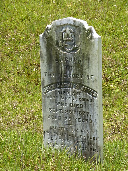 File:1877 Gravestone of Sergeant John Matthias Bevan, Army Service Corps, in St George's, Bermuda.jpg