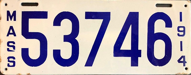 File:1914 Massachusetts License Plate.jpg