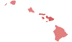 1959 United States Senate (class 1) election in Hawaii results map by county.svg