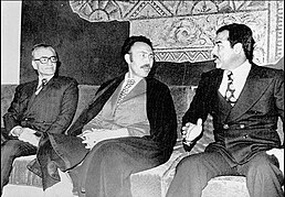Реза Пахлеві, Хуарі Бумедьєн і Саддам Хусейн, 1975 рік