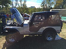 1979 Jeep CJ Silver Anniversary edition, lengthened nose as compared to pre-1972 models 1979 Jeep CJ Silver Anniversary edition at Hershey 2015 AACA show 3of7.jpg