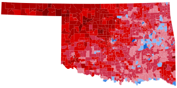 2004 United States presidential election in Oklahoma results map by precinct.svg