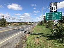 View north along US 11 in Middletown 2018-10-12 12 45 11 View north along U.S. Route 11 (Main Street) at Reliance Road in Middletown, Frederick County, Virginia.jpg