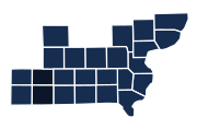 2018 Iowa's 2nd congressional district Democratic primary results by county:
Map legend
Loebsack--100%
Loebsack-->=90% 2018IA02Dprimary.svg