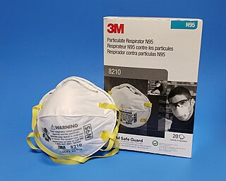 <span class="mw-page-title-main">N95 respirator</span> Particulate respirator meeting the N95 standard