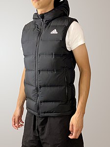 Down vest/gilet: The same model as the above without the sleeves