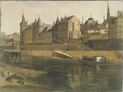 Conciergerie v rekonstrukciji - 1857-58 (Musée Carnavalet)