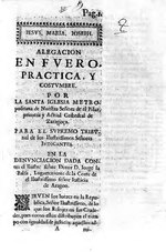 Gambar mini seharga Berkas:Alegacion en fuero, practica, y costumbre por la Santa Iglesia Metropolitana de Nuestra Señora de el Pilar ... para el Supremo Tribunal ... Iudicantes (IA A10907903).pdf