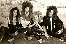 1987 promo photo, from left: Nick Pollock, James Bergstrom, Layne Staley, Johnny Bacolas