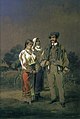 Жители деревни Мушутешть (жудец Горж), рисунок Амадео Прециози, 1869 год