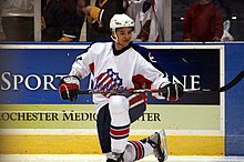 Sekera with the Rochester Americans in 2008 Andrej Sekera in 2008.jpg