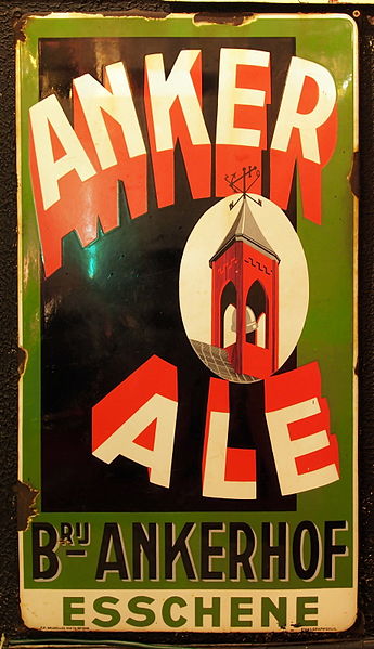 File:Anker Ale, Brouwerij Ankerhof, Esschene, enamel advertising sign.JPG