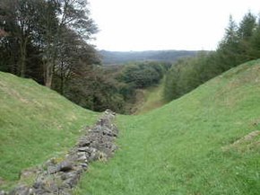 The Antonine Wall, looking east, from Bar Hill between Twechar and Croy Antonine wall.JPG