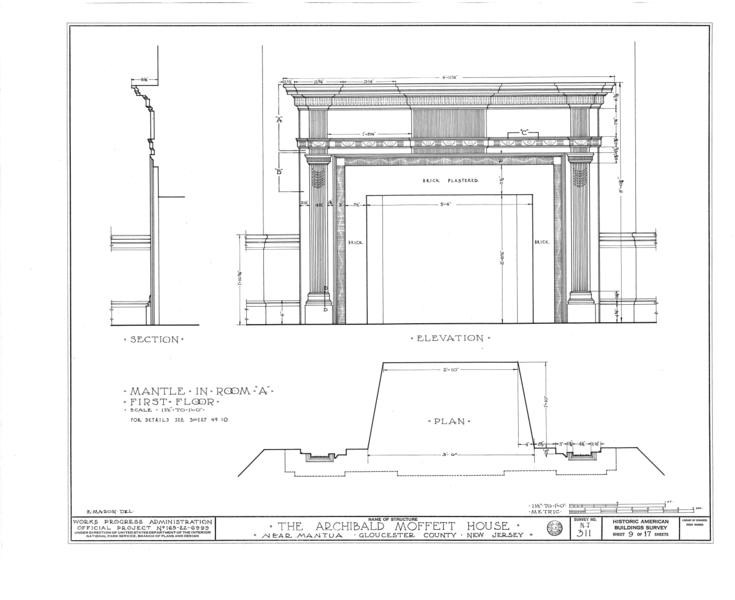 File:Archibald Moffett House, Mantua, Gloucester County, NJ HABS NJ,8-MANT.V,1- (sheet 9 of 17).png