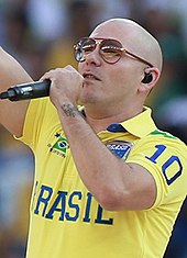 Pitbull collaborated with Cabello on The Fate of the Furious soundtrack single "Hey Ma" with J Balvin. Arena Corinthians Opening (cropped-Pitbull).jpg