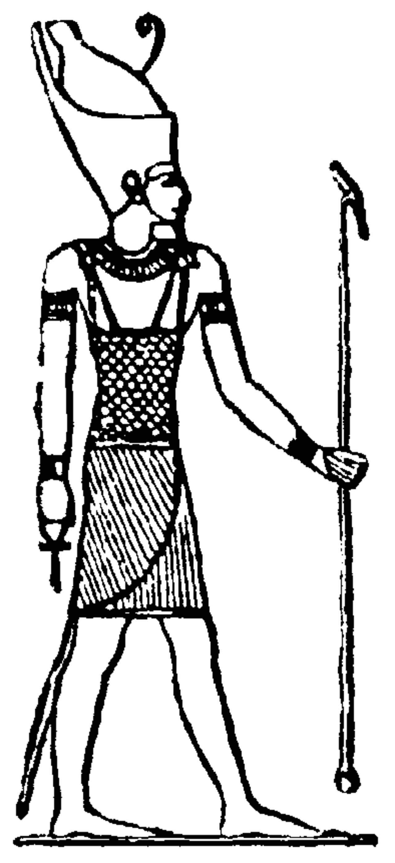 Бог Атум в древнем Египте рисунок