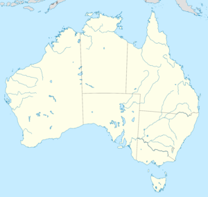 Carte de l'Australie avec les villes étapes de la tournée