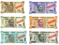 Billetes de Rupia India/Indian Rupee banknotes/Karti tal-flus tar-Rupee Indjan (2021)