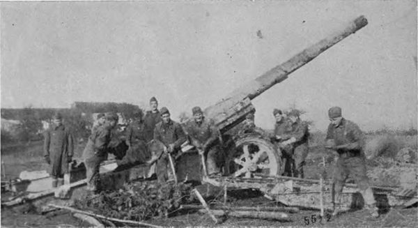 US-manned 155mm GPF gun of Battery F, 55th Coast Artillery, France 1918