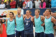 Deutsch: Beachhandball Europameisterschaften 2019 (Beach handball Euro); Tag 6: 7. Juli 2019 – Männerfinale, Dänemark-Norwegen 2:0 (25:18, 19:16) English: Beach handball Euro; Day 6: 7 July 2019 – Men's Final – Denmark-Norway 2:0 (25:18, 19:16)