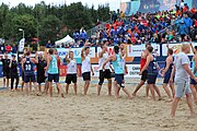 Deutsch: Beachhandball Europameisterschaften 2019 (Beach handball Euro); Tag 6: 7. Juli 2019 – Männerfinale, Dänemark-Norwegen 2:0 (25:18, 19:16) English: Beach handball Euro; Day 6: 7 July 2019 – Men's Final – Denmark-Norway 2:0 (25:18, 19:16)