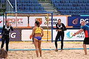 Deutsch: Beachhandball Europameisterschaften 2019 (Beach handball Euro); Tag 3: 4. Juli 2019 – Frauen, Hauptrunde Gruppe II, Deutschland-Spanien 1:2 (18:24, 24:14, 8:9) English: Beach handball Euro; Day 3: 4 July 2019 – Women Main Round Group II – Germany-Spain 1:2 (18:24, 24:14, 8:9)