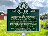 Historical marker for Beulah Hubbard School