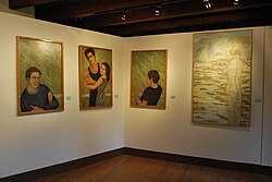Paintings at the Valle de Bravo exhibit in 2012 BickhamBravo10.JPG