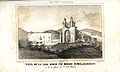 1846ko irudia. Basilika eta Zumalakarregi zauritua izan zen etxea