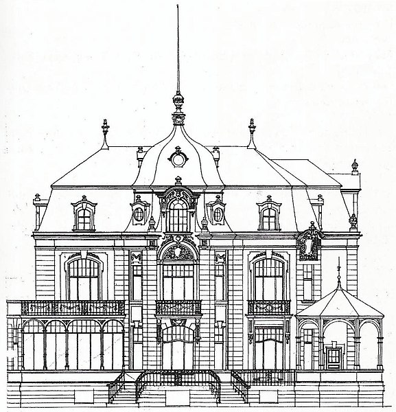 File:Bonn Villa Finkler zweiter Entwurf 1901 Aufriss Rheinfront.jpg