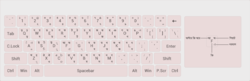 "Borno", The default fixed keyboard layout of Borno. Created by Codepotro. Borno Fixed Keyboard Layout.png