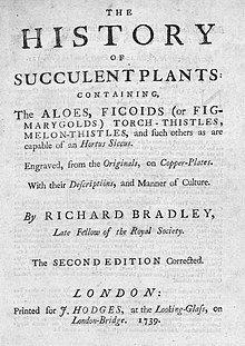 The History of succulent plants, 1739