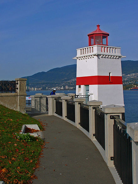 Brockton Lighthouse on the Stanley Park seawall