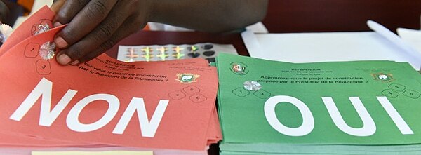 Image: Bulletin référendum Cote d'ivoire 2016
